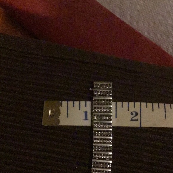 GORGEOUS STERLING SILVER GENUINE DIAMOND π BRACELET! - Picture 5 of 7